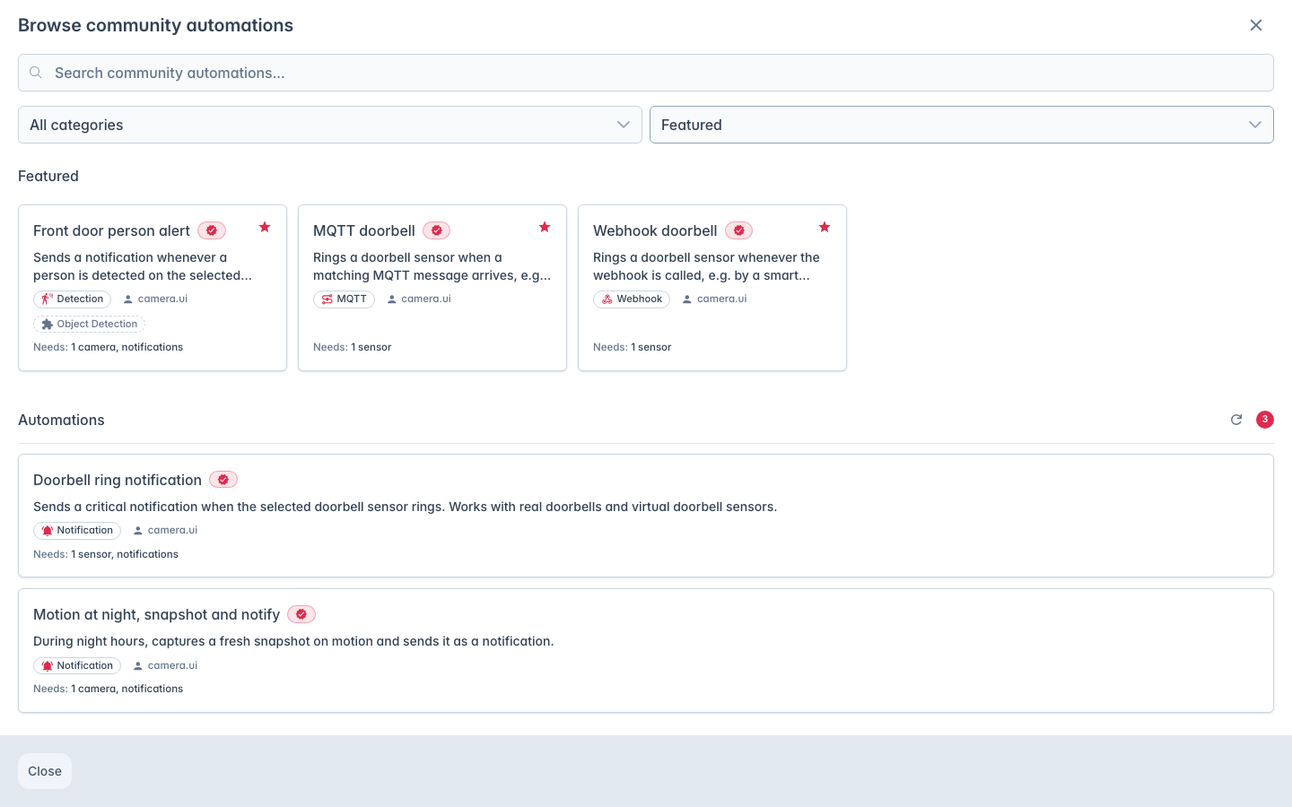 The community automations store